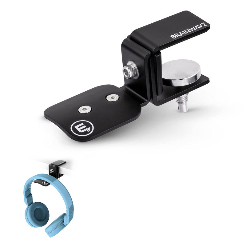 BRAINWAVZ Hengja - The Desk Headphone Stand Hanger Mount, All Metal, Rotatable Mount, PC & Gaming Headset Holder - Image 1